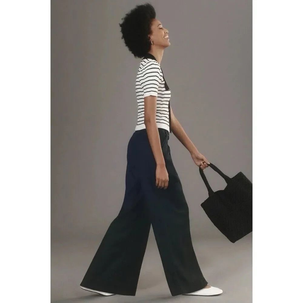 Anthropologie Linen Belted Wide-Leg Pants - Picture 3 of 7